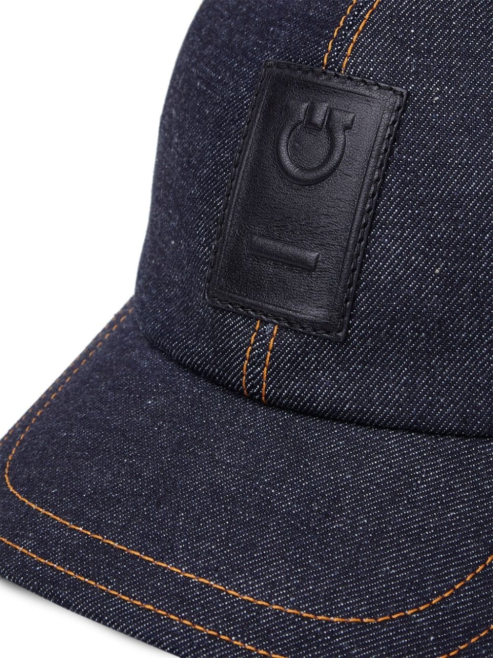 Gancini-patch denim baseball cap - 2