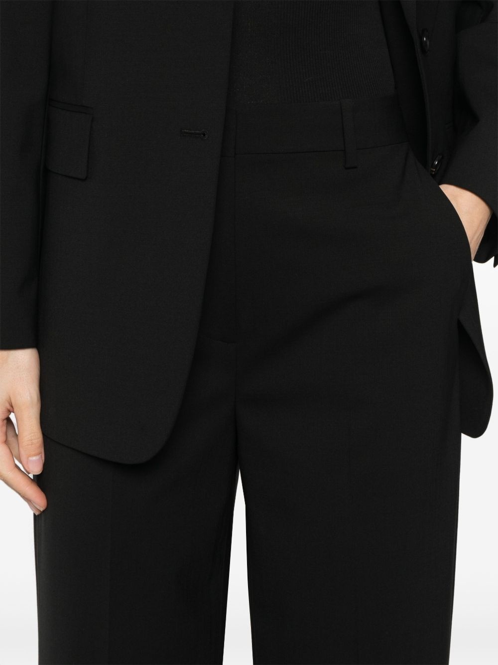 high-waisted straight-leg trousers - 5
