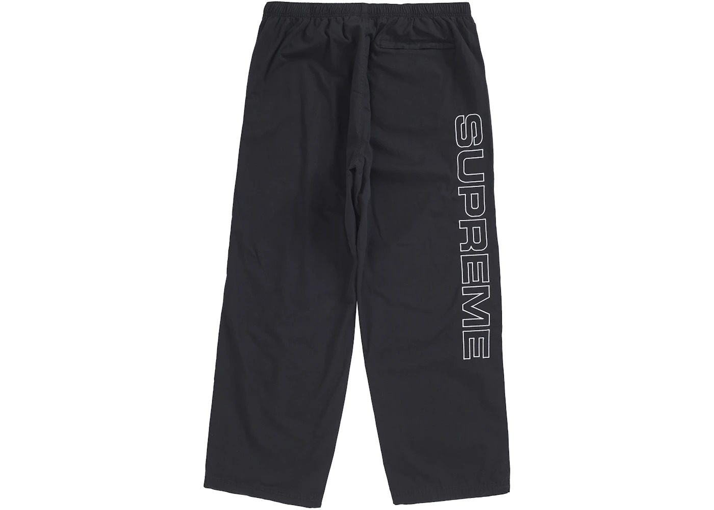 Supreme Spellout Embroidered Ripstop Track Pant Black - 2
