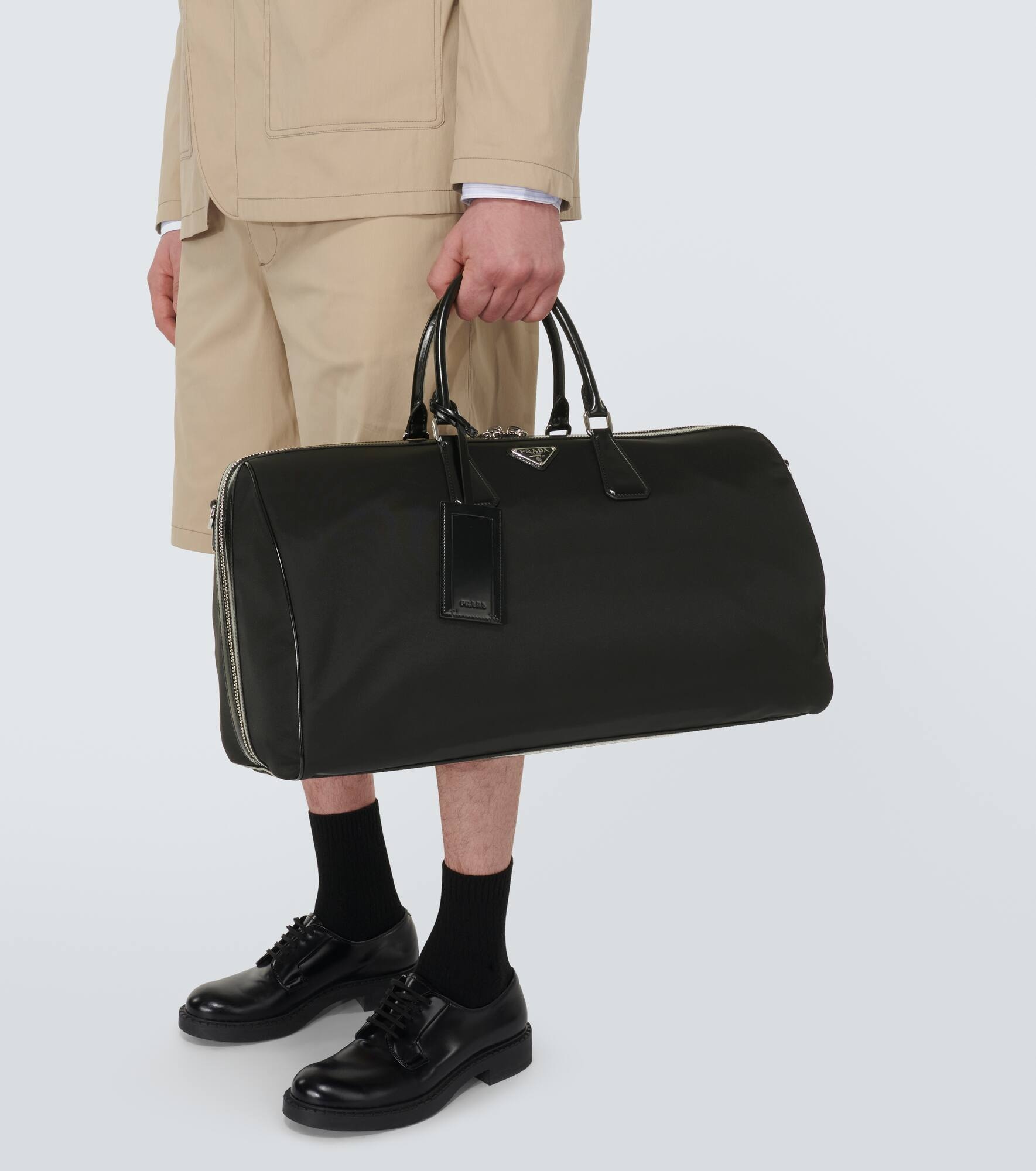 Leather-trimmed duffel bag - 3