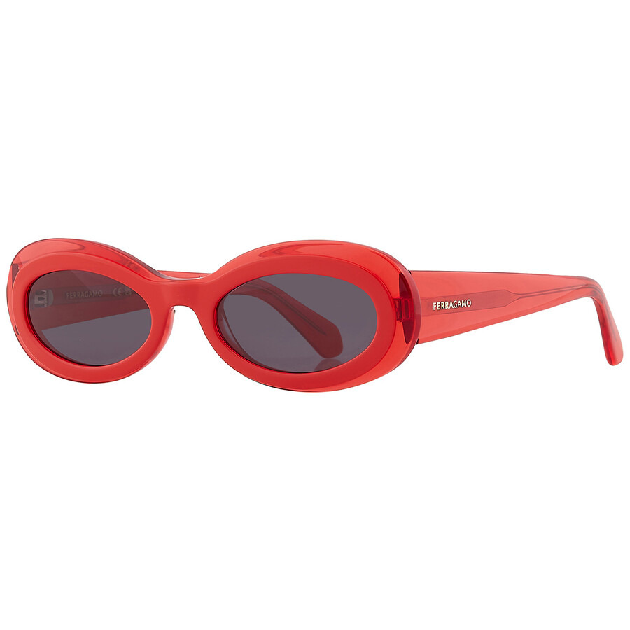 Salvatore Ferragamo Dark Grey Oval Ladies Sunglasses SF2003S 613 54 - 3