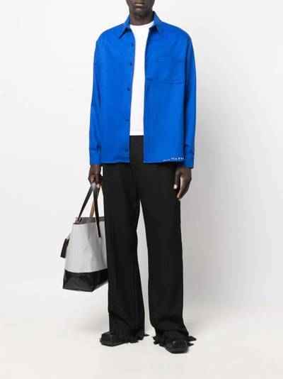 Marni embroidered-logo long-sleeve shirt outlook