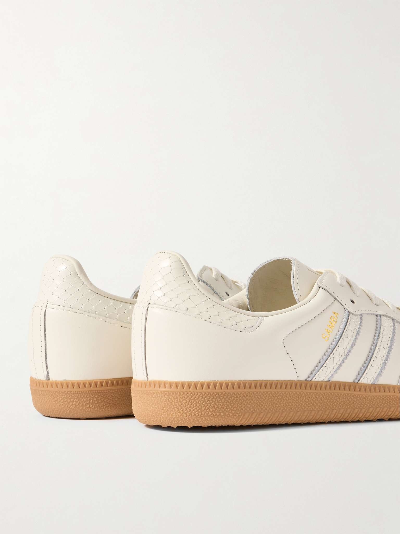 Samba OG Suede-Trimmed Snake-Effect Leather Sneakers - 5