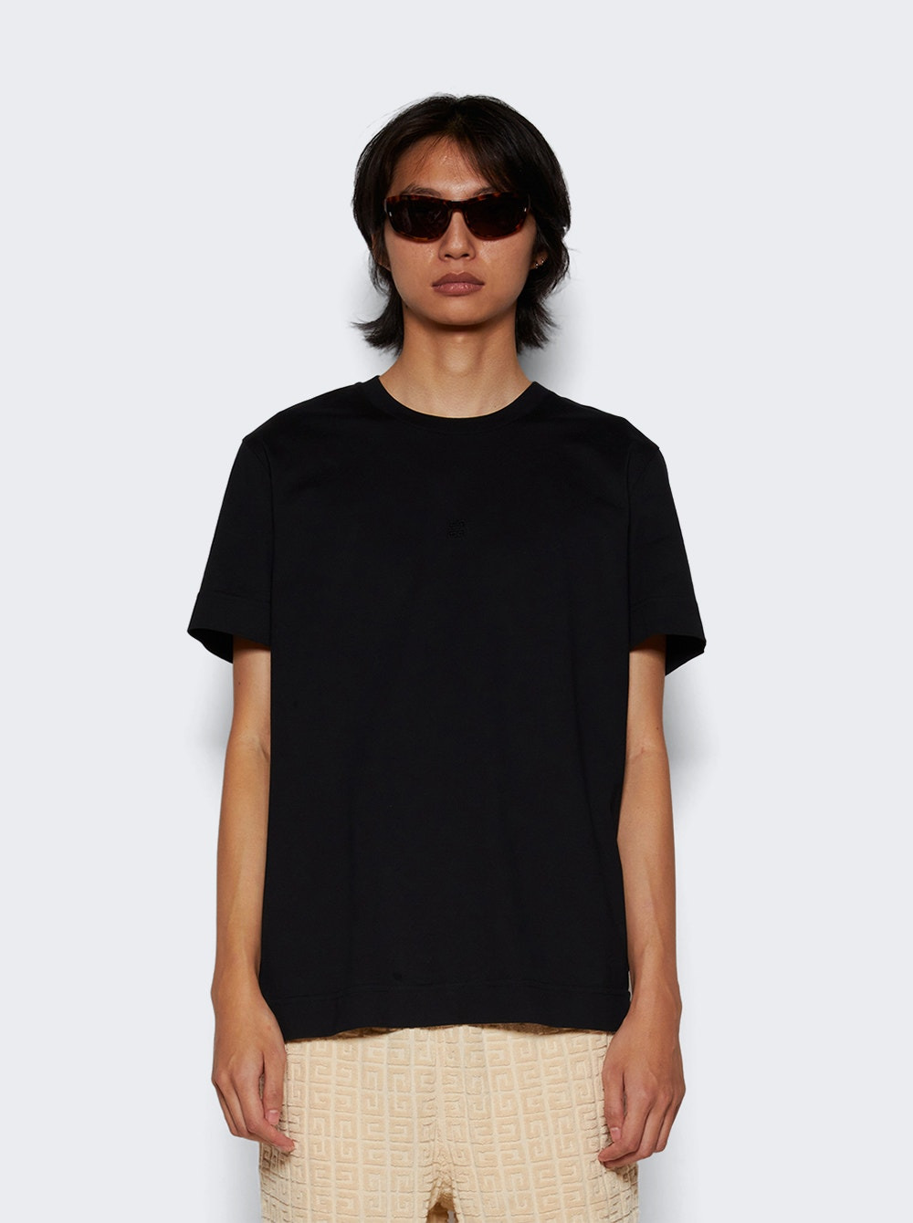 Slim Fit T-shirt With 4g Embroidery Black - 3