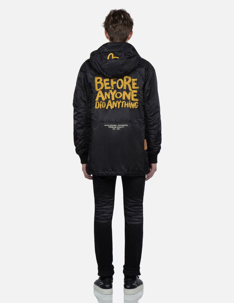 GODHEAD BADGE AND MOTTO EMBROIDERY PARKA 5