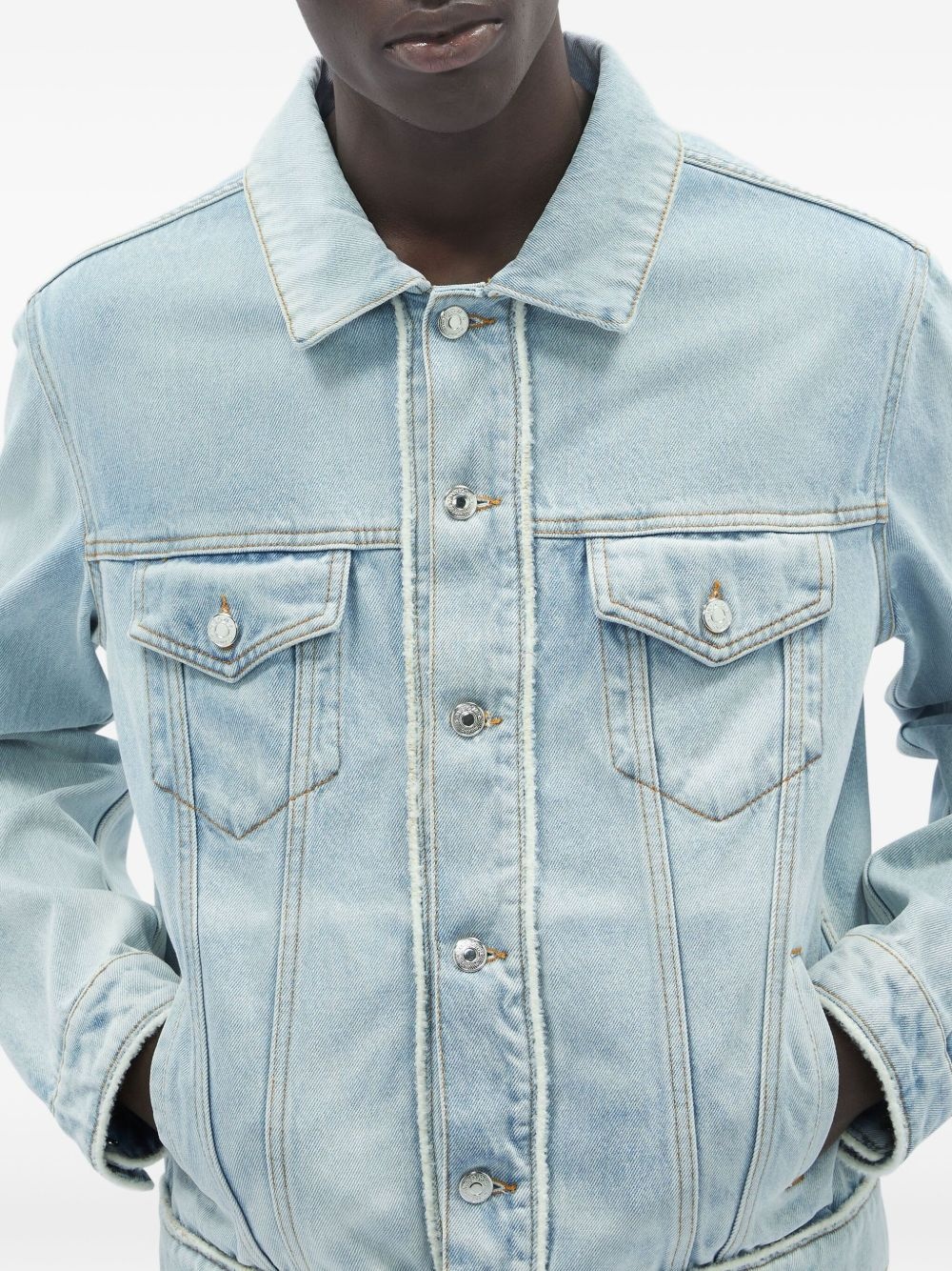 seam-detail denim jacket - 5