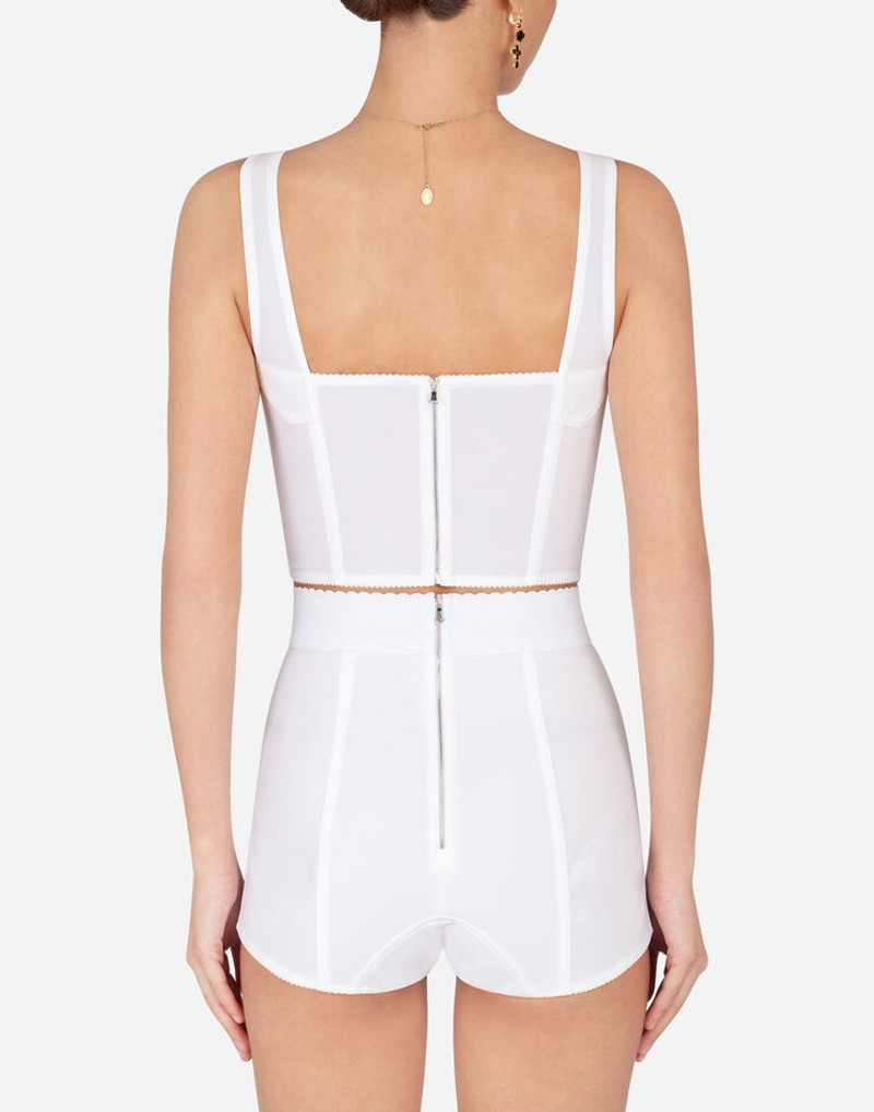 Shaper corset bustier in lace and jacquard 1