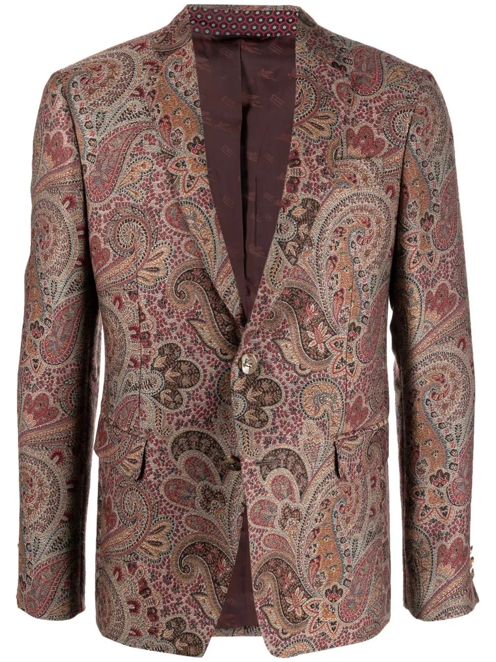 paisley jacquard blazer - 1