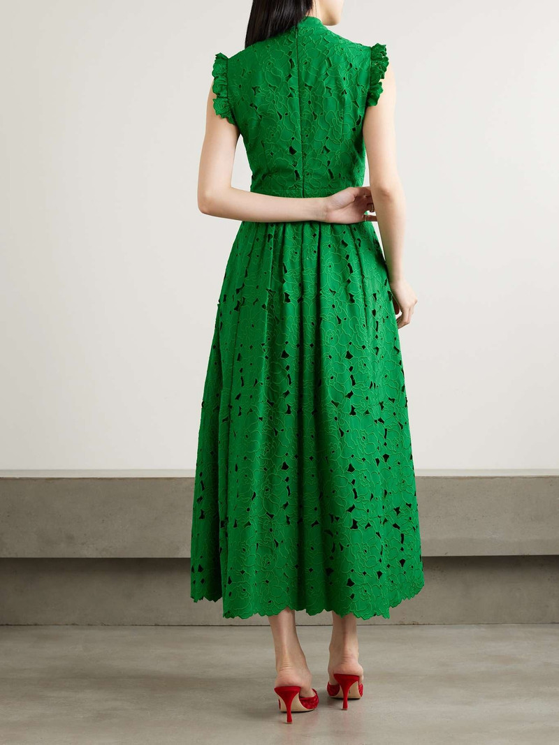 slim fit dress slacks SELF PORTRAIT Emerald Green Azaelea Guipure Lace Midi Dress UK 4 – Reliked