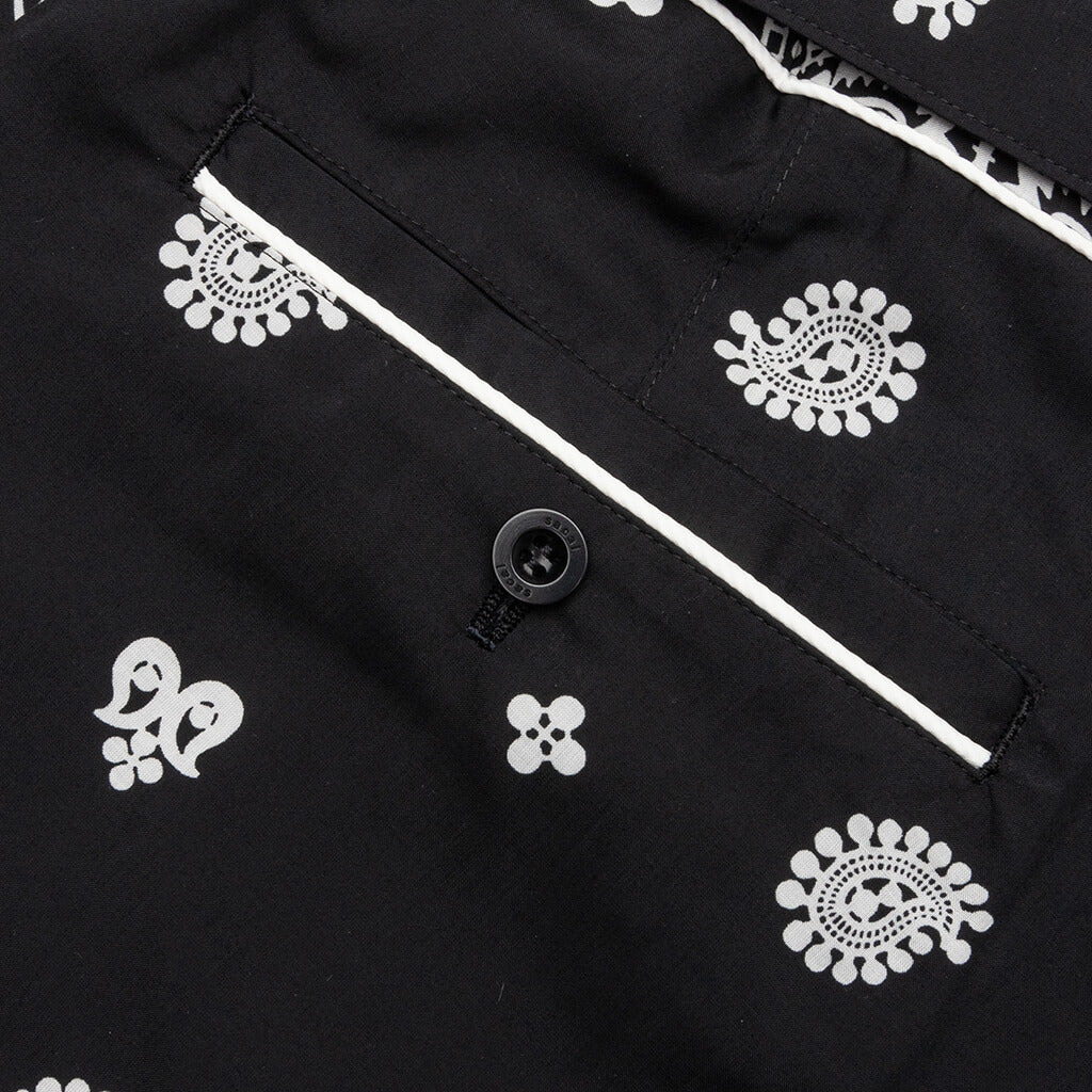 ARCHIEVE PRINT MIX PANTS - BLACK - 5
