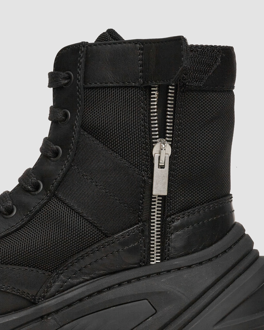 NYLON AND LEATHER LACE UP BOOT WITH VIBRAM SOLE - 9