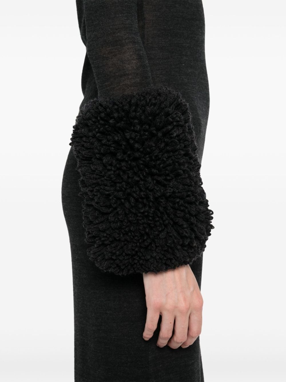 bubble cuffs bodycon dress - 5