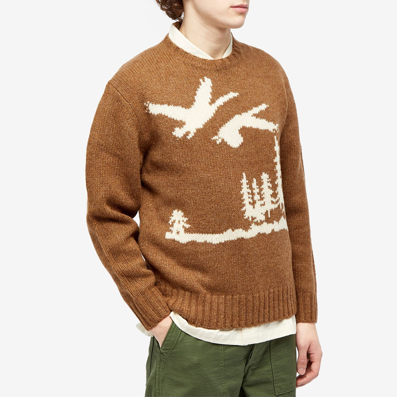 Beams Plus Intarsia Crew Knit 2