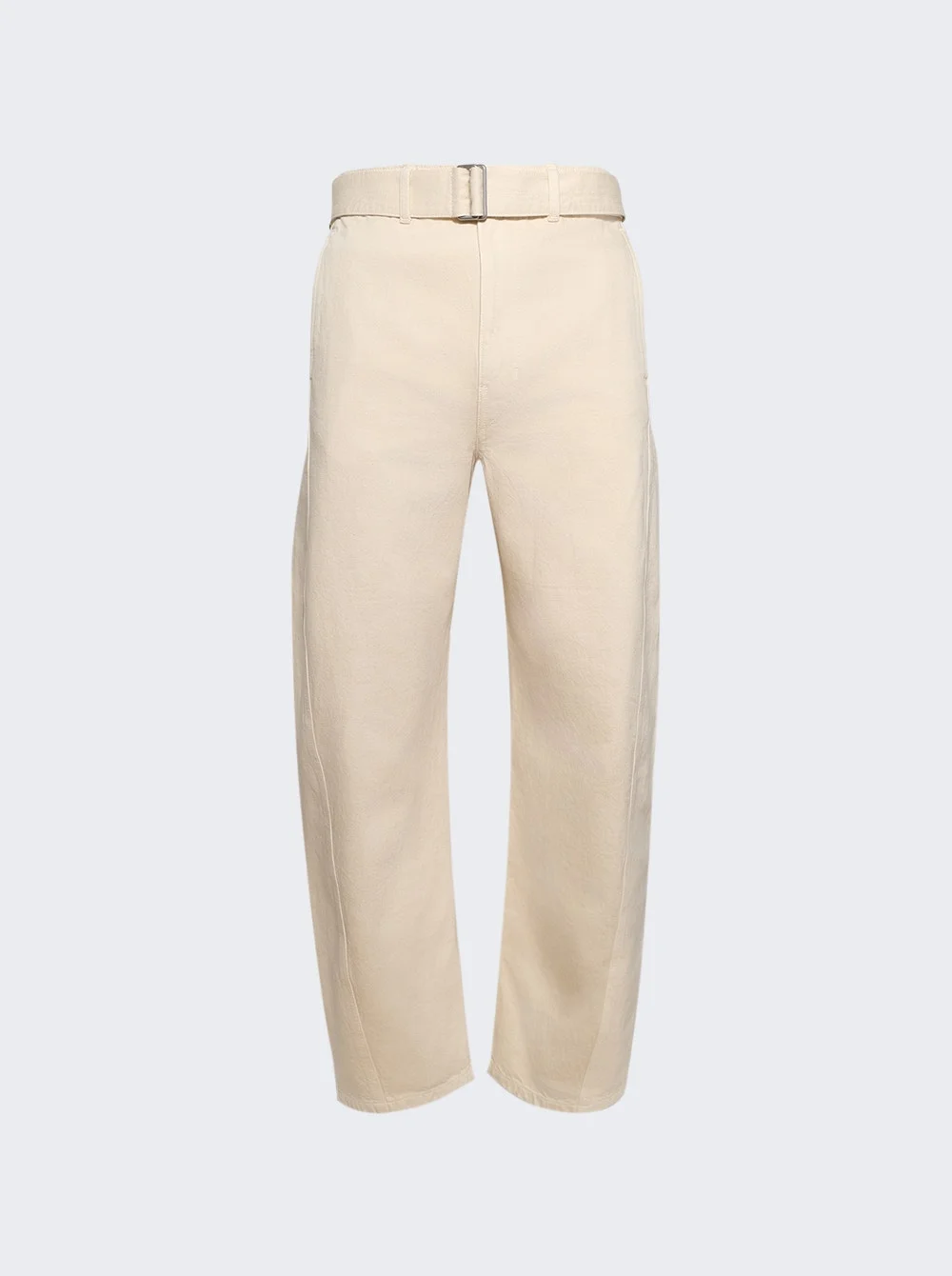 Twisted Belted Pants Denim Snow Clay - 1