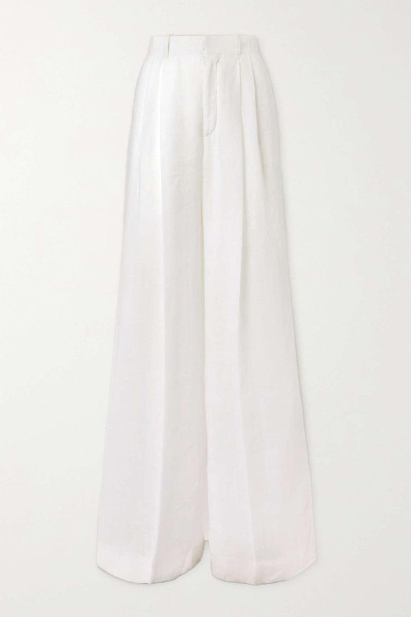Ramie wide-leg pants 1