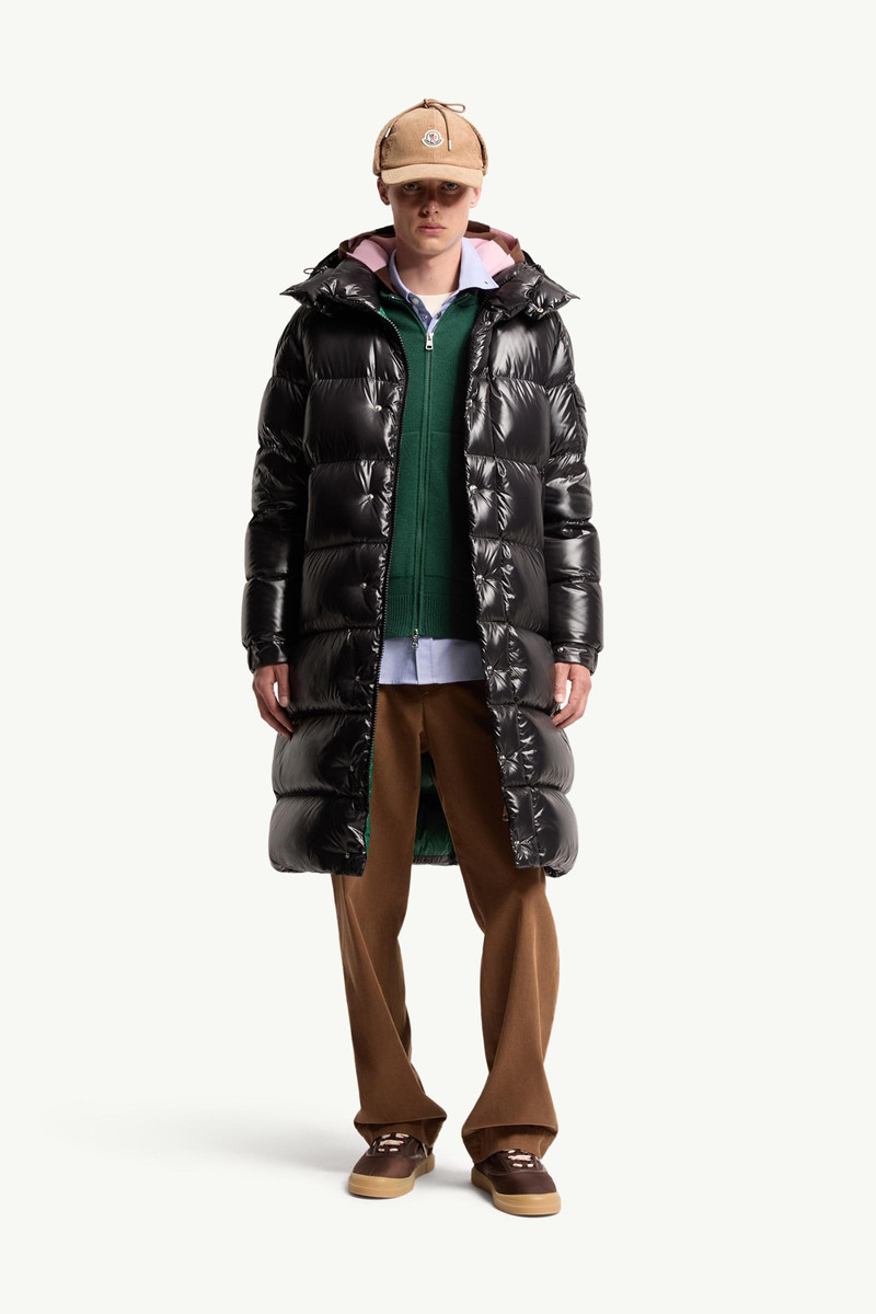 Moncler Hanoverian Hooded Square-Quilted Long Down Jacket outlook