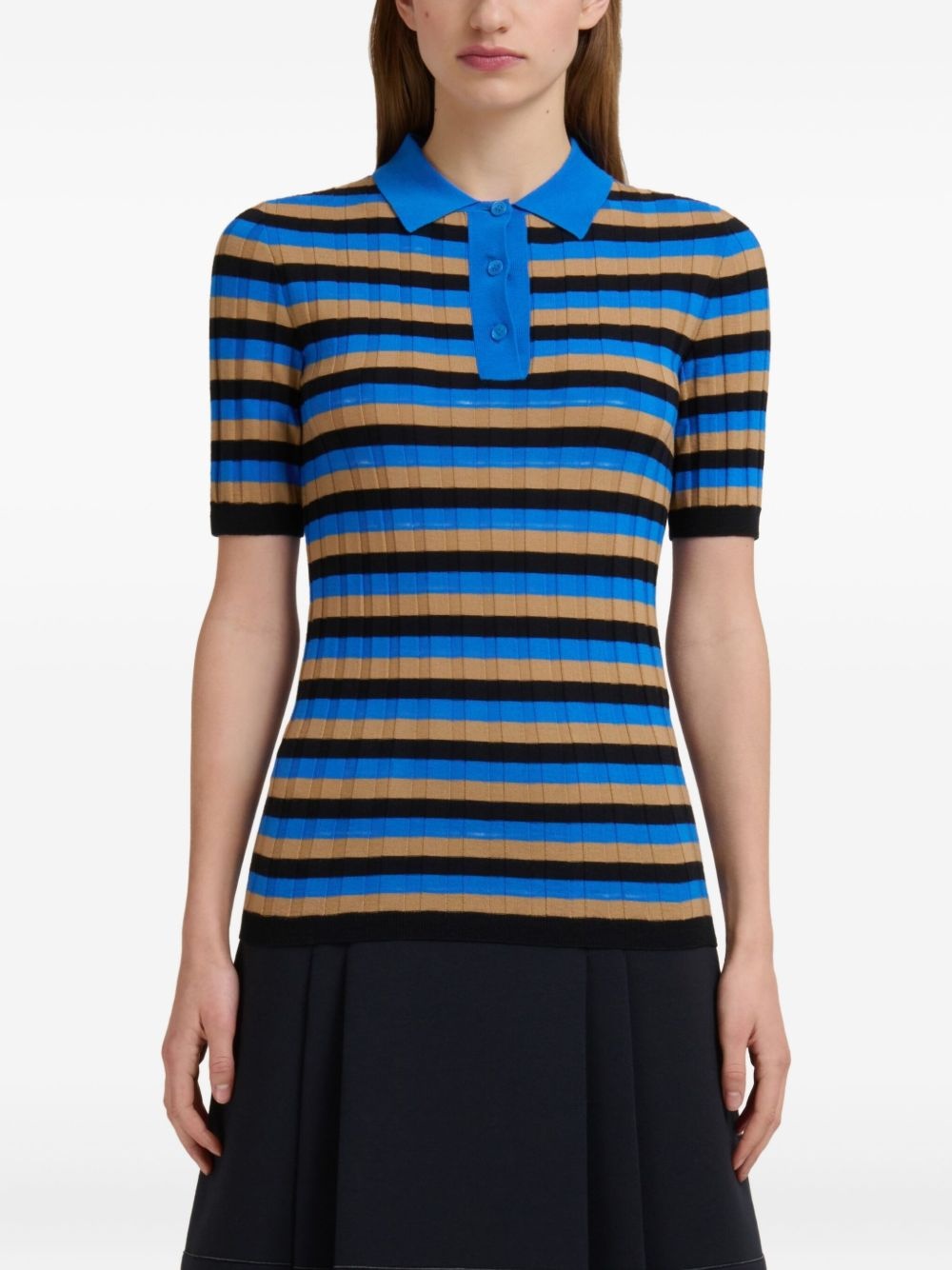 striped polo top - 3