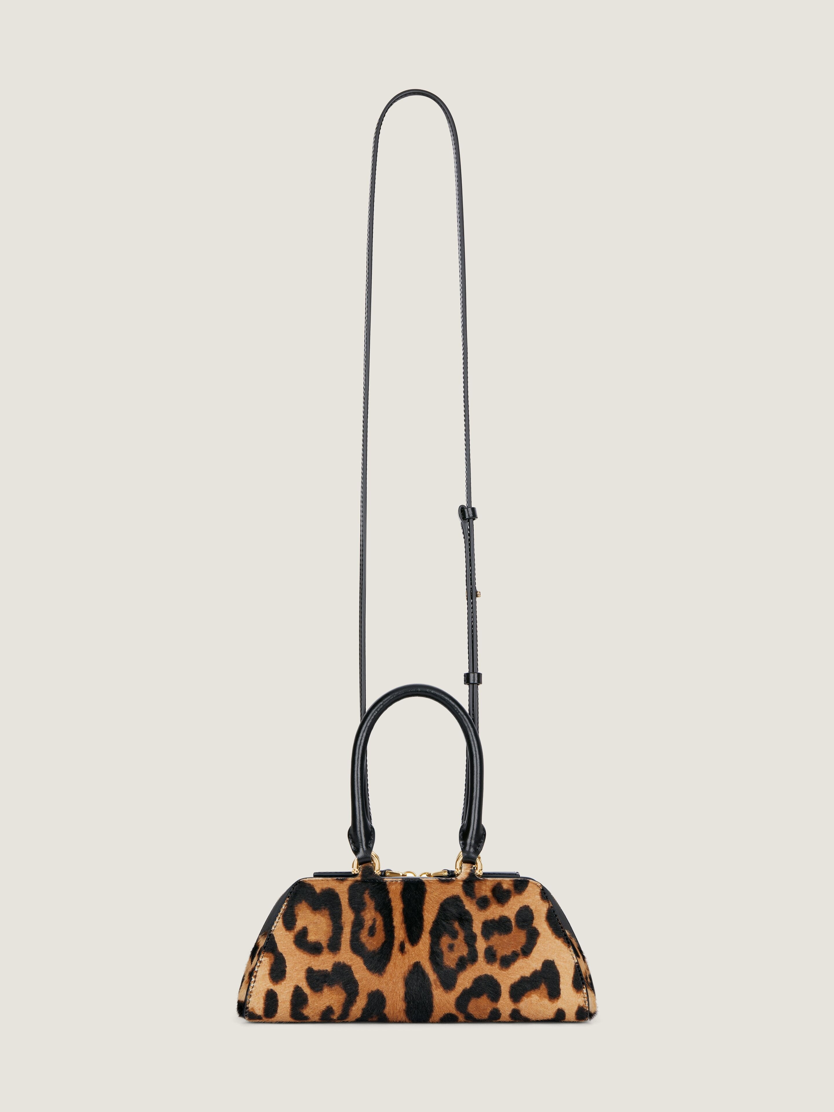 MINI ANTIGONA EAST-WEST BAG IN LEATHER WITH LEOPARD PRINT - 5