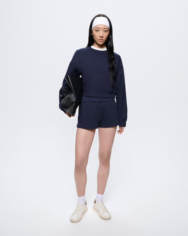 Womens Summer Cropped Sweatshirt - Midnight Navy 3