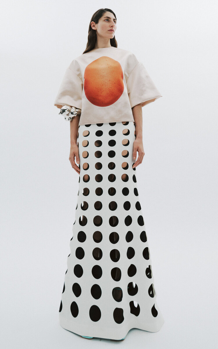 Boiled Egg Satin Top print - 2