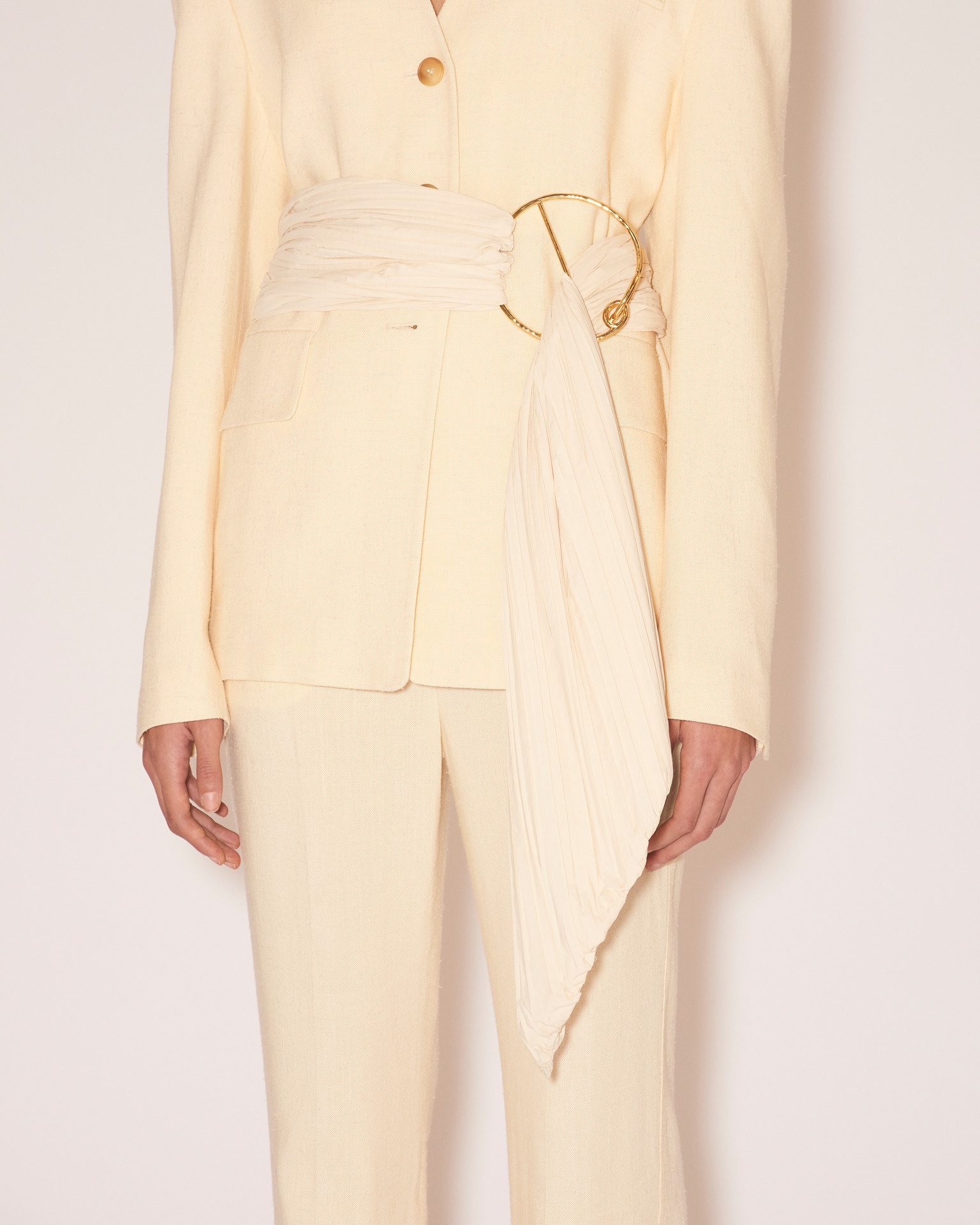 TAYO - Heavy poplin belt - Creme - 1