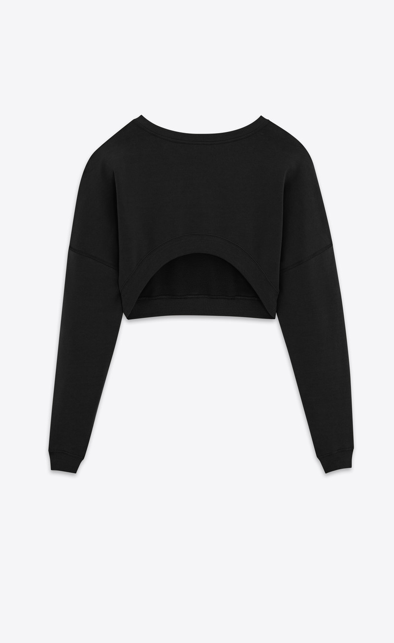 SAINT LAURENT saint laurent cropped sweatshirt outlook