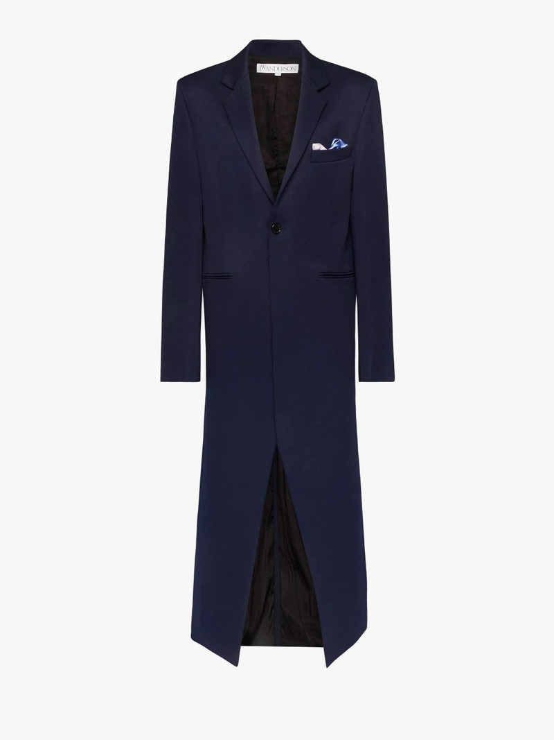 LONG COAT WITH SATIN HANDKERCHIEF 1