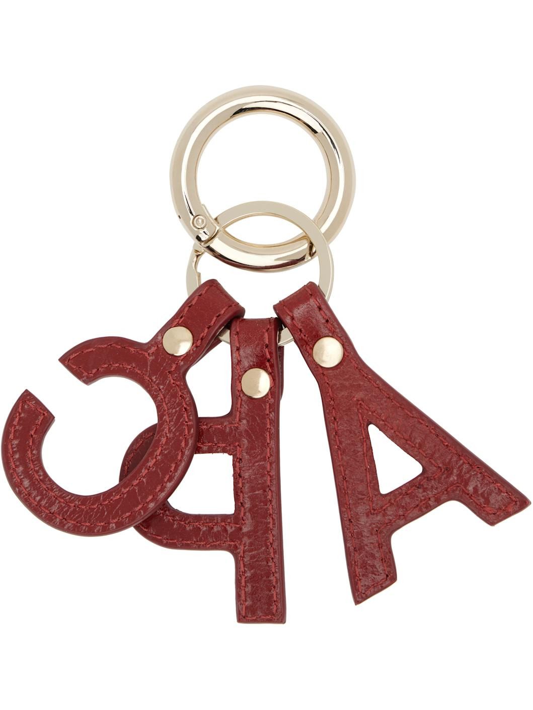 Gold & Red Lettres 'A.P.C.' Keychain - 2