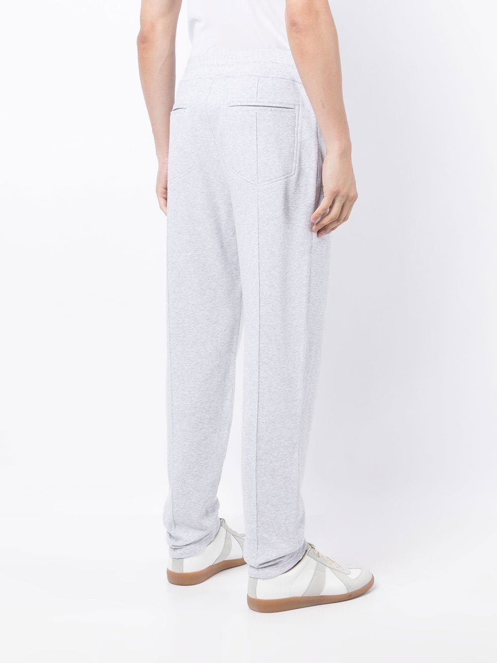 drawstring cotton track trousers - 4