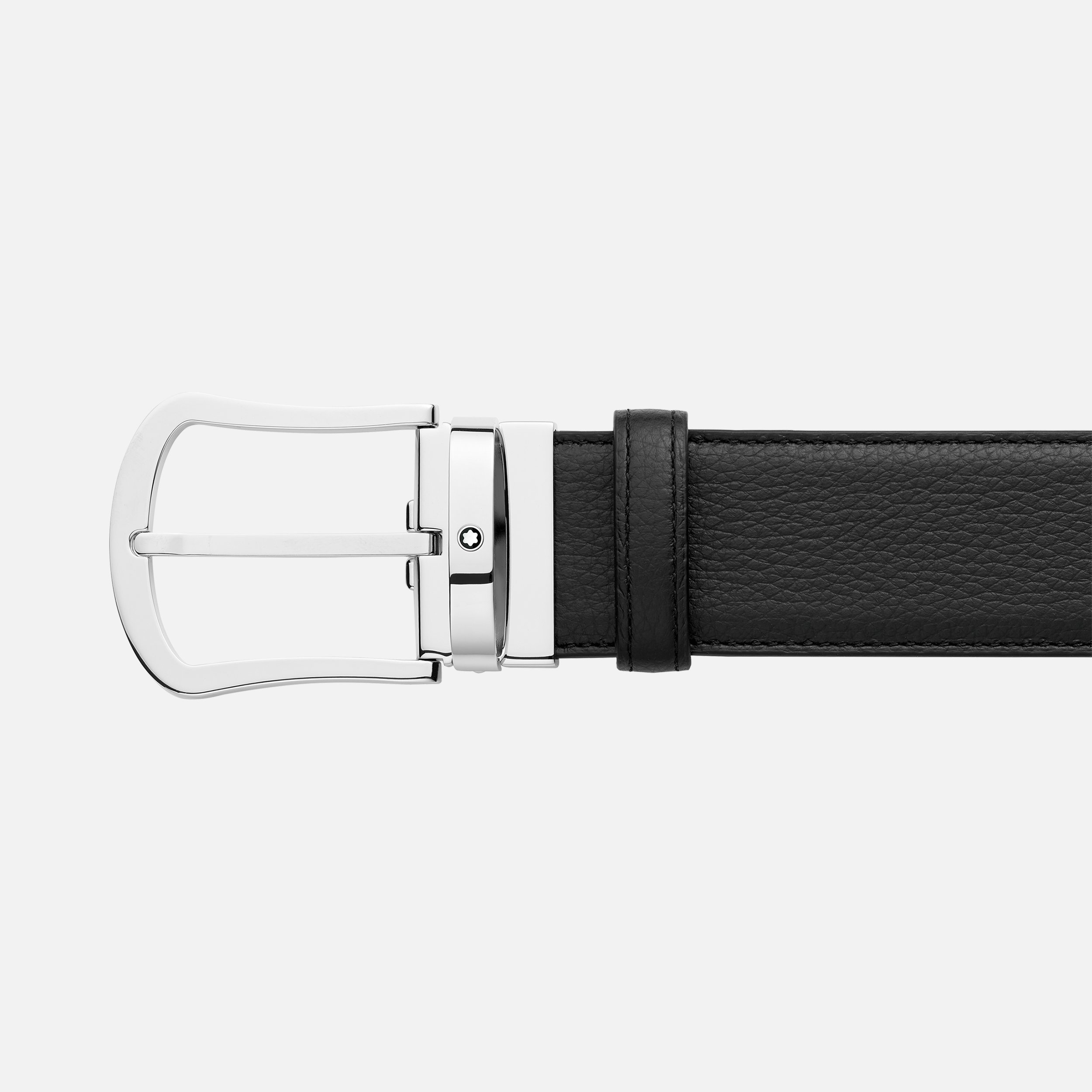 Black 40 mm leather belt - 2