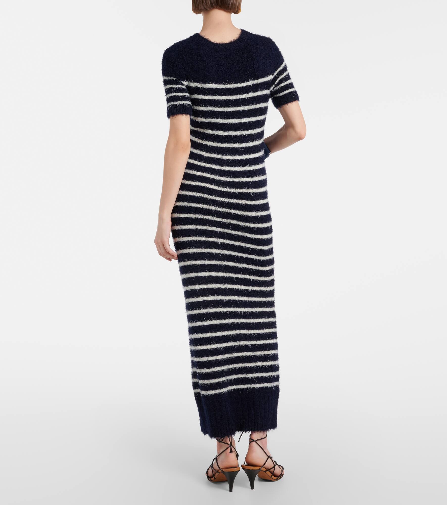 Helen striped silk and cashmere midi dress - 3