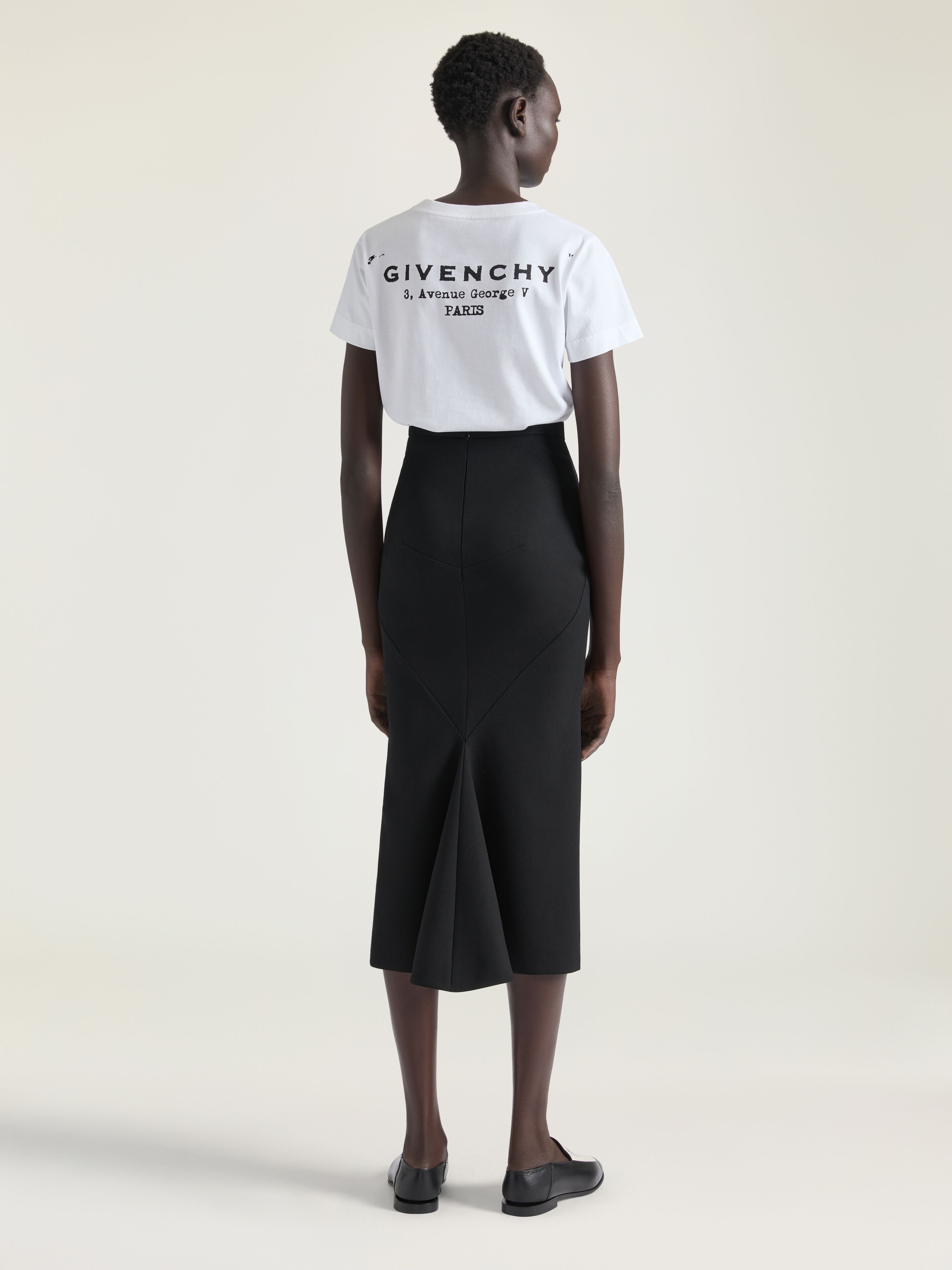 MID-LENGTH KICK BACK SKIRT IN CADY - 3