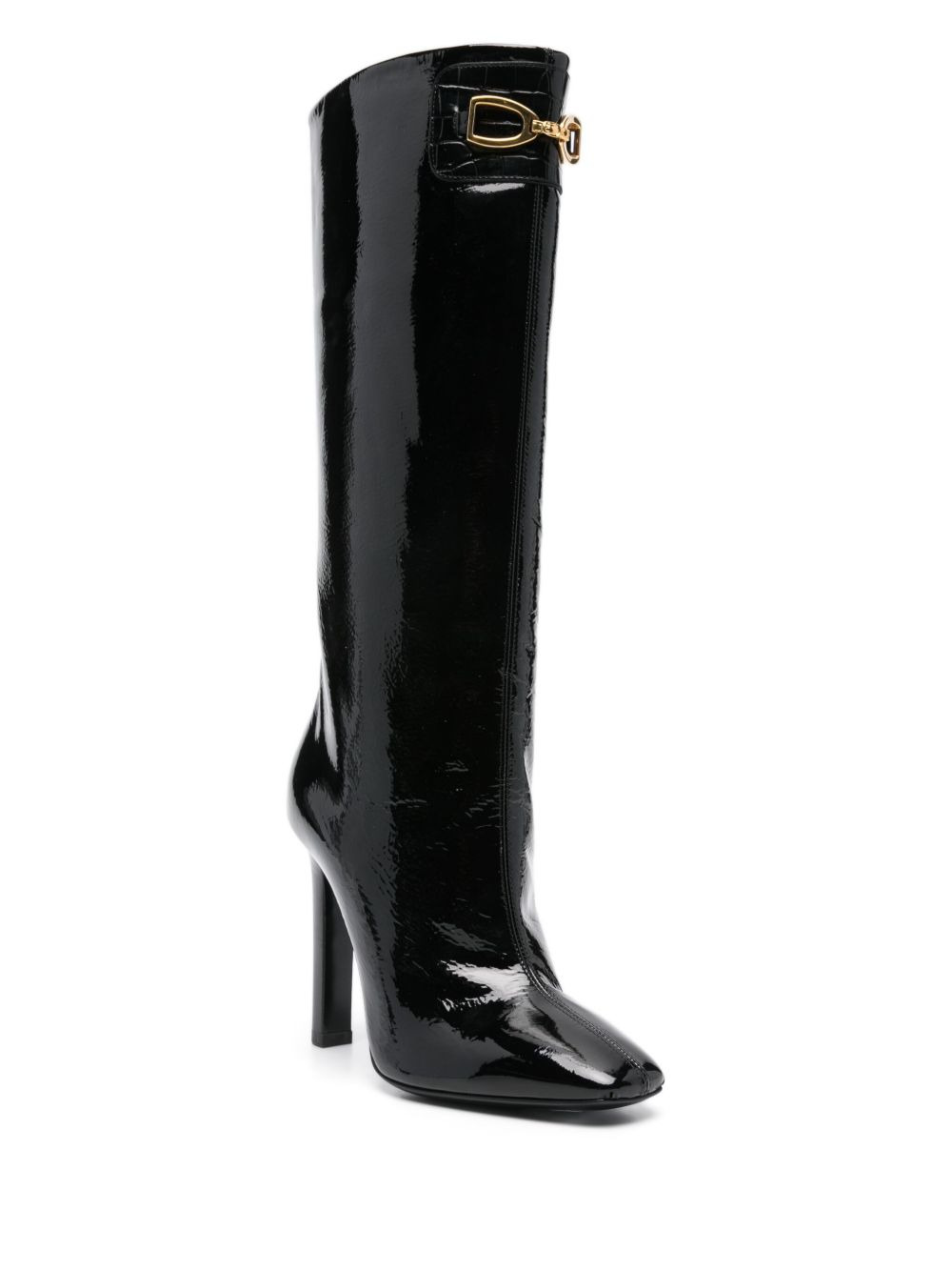 leather knee-length boots - 2