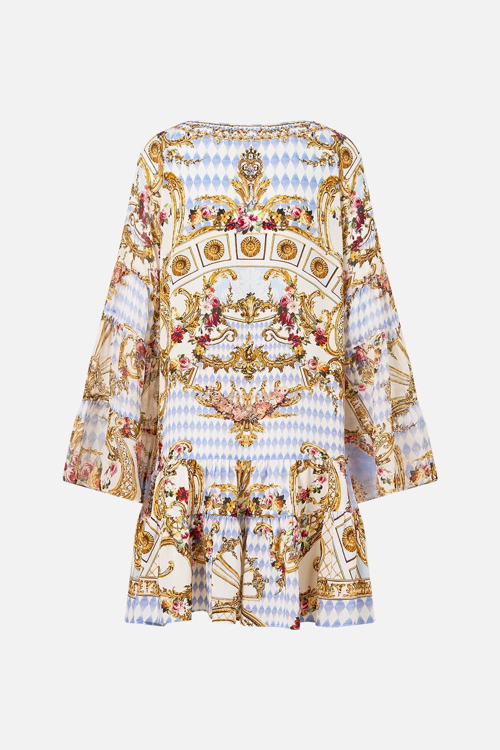A-LINE GATHERED PANEL DRESS - 8