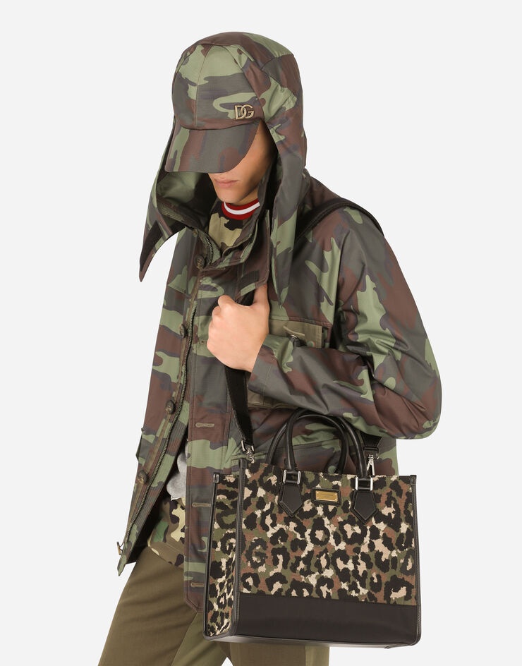 Small camouflage jacquard shopper - 2