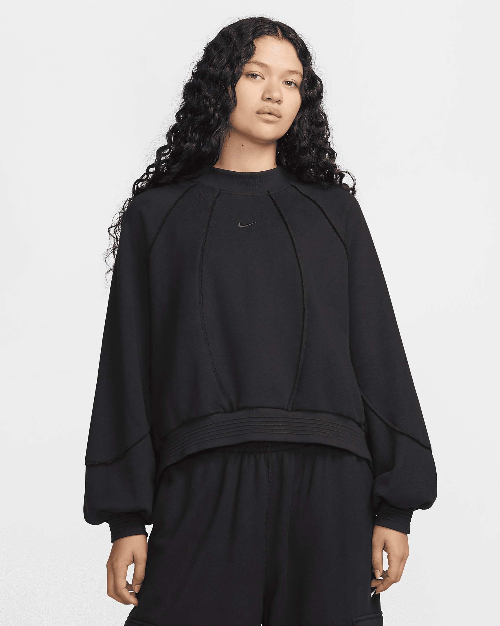 Nike Sportswear Collection Women's Oversized Crew-Neck French Terry Sweatshirt - 1