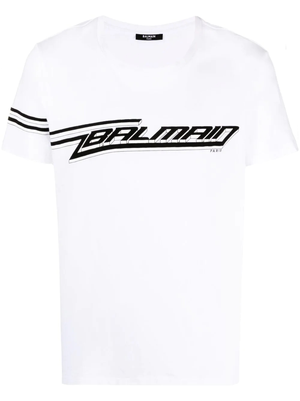 flocked-logo T-shirt - 1