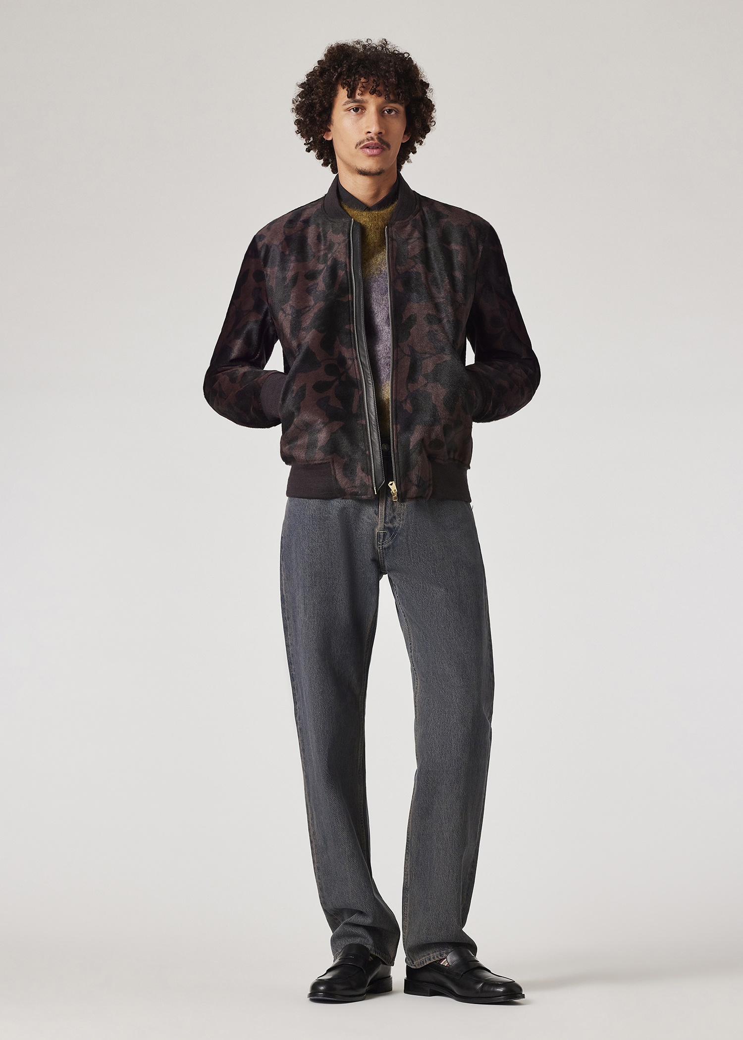 'Photogram Leaves' Mohair-Blend Sweater - 4