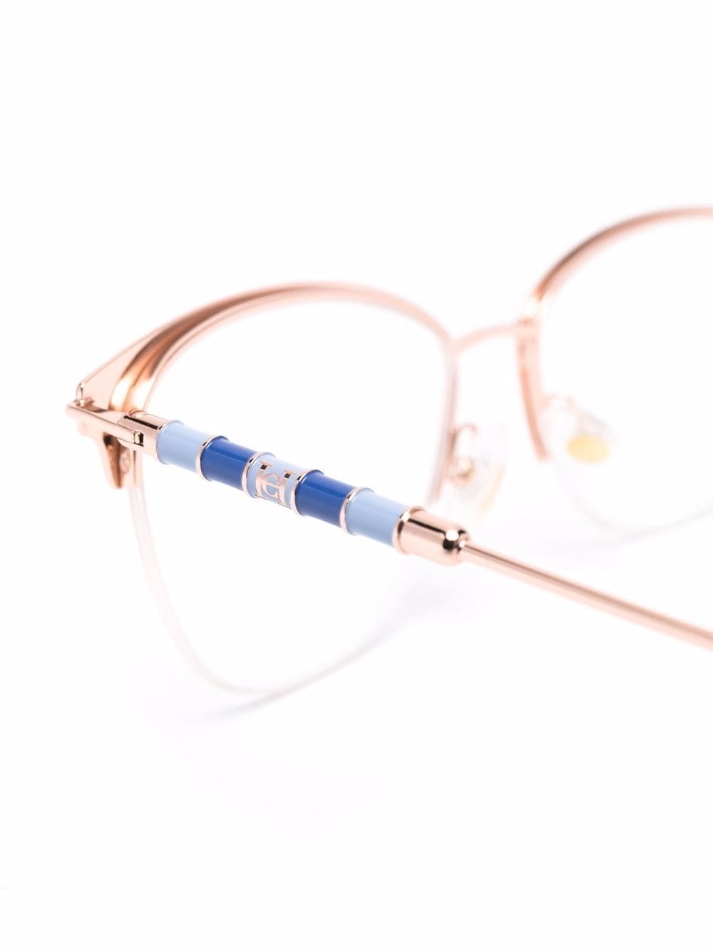 logo-engraved two-tone glasses - 3