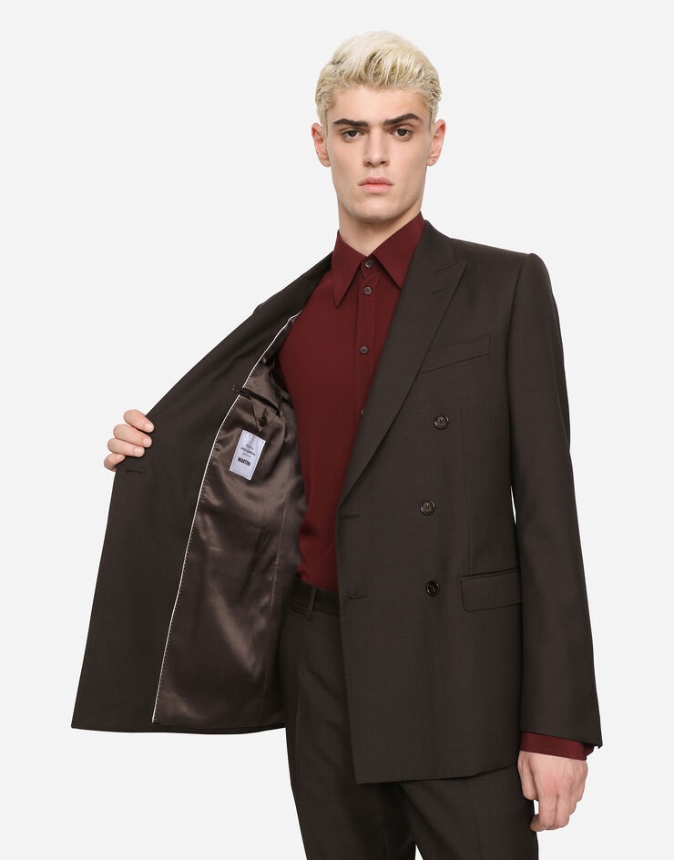 Double-breasted wool and silk Martini-fit suit - 6