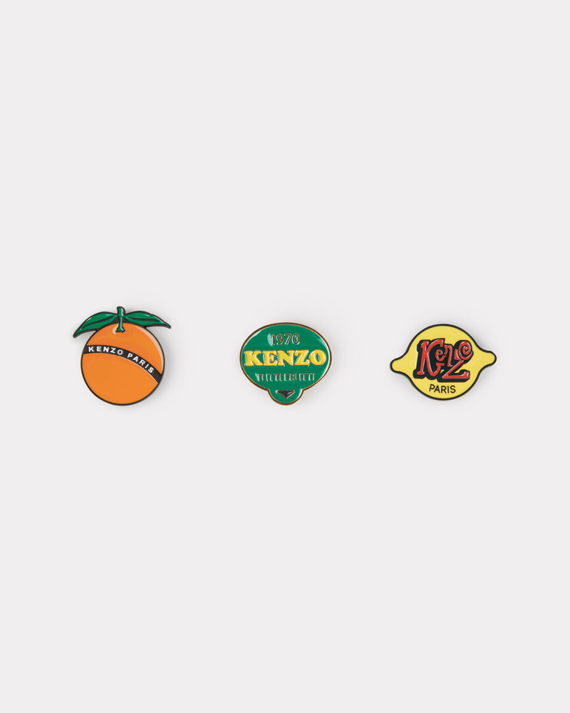 KENZO 'KENZO Stamp' set of lapel pins outlook