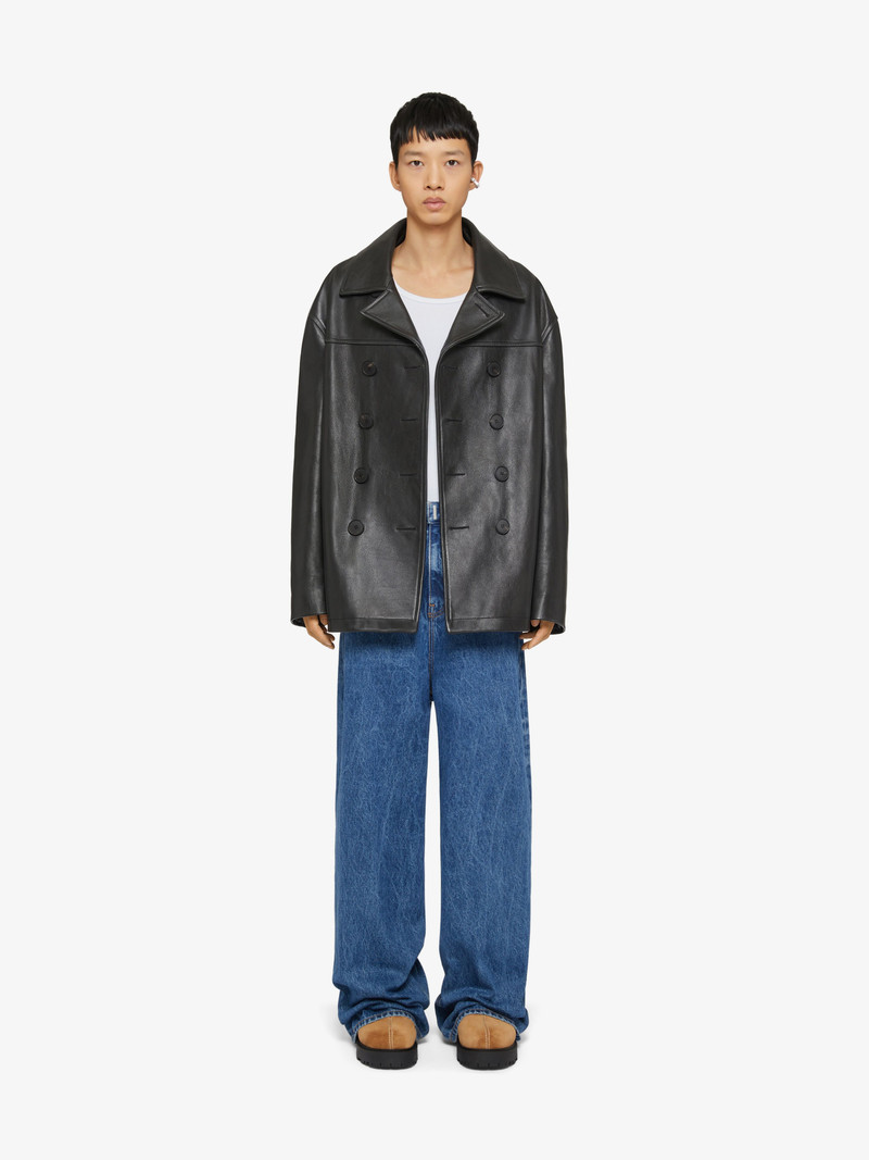 Givenchy LOW CROTCH WIDE JEANS IN MARBLE DENIM outlook