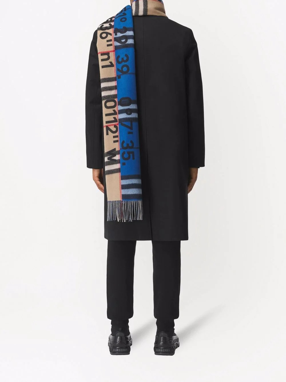 Horseferry print contrast check cashmere scarf - 2