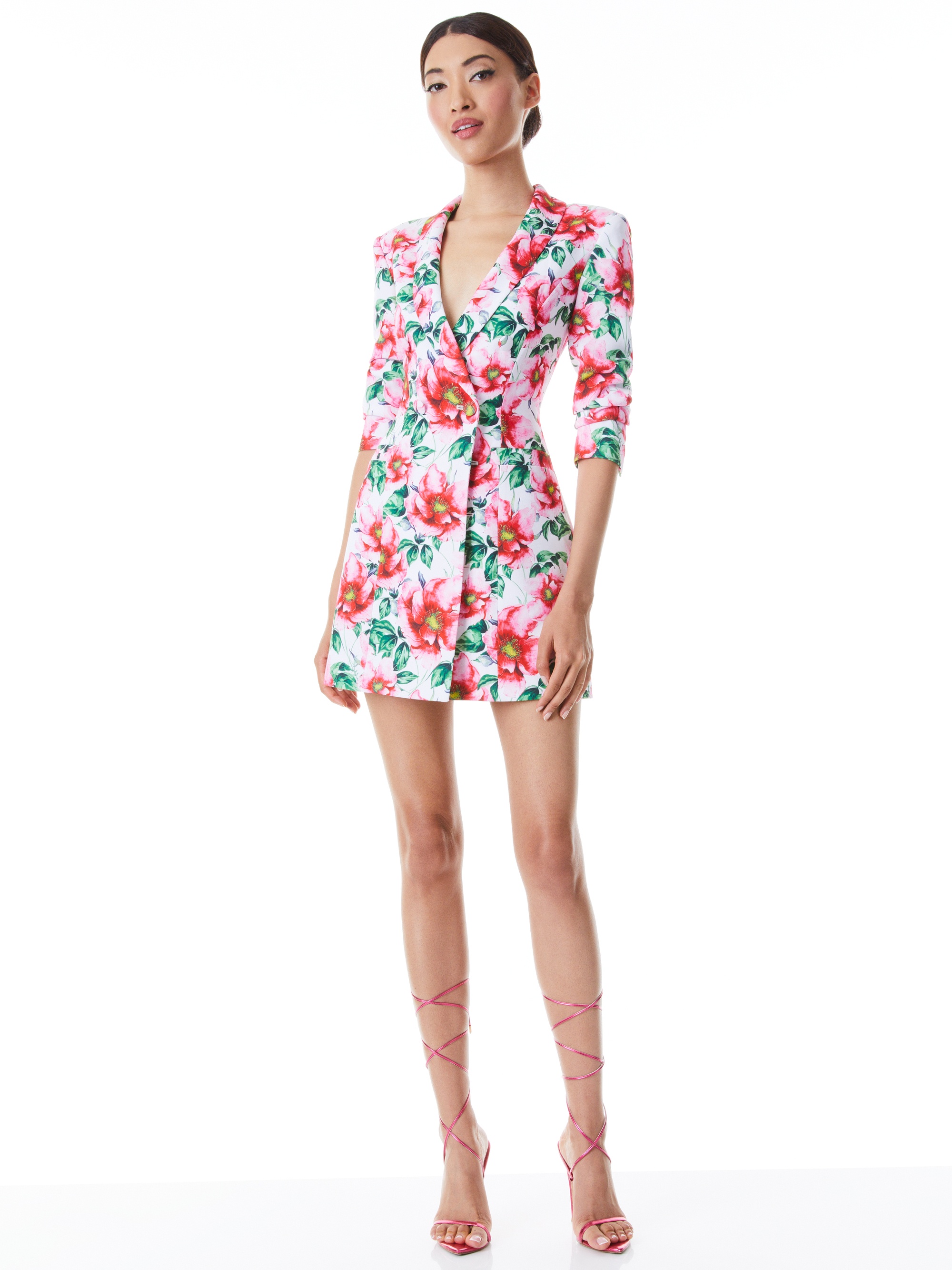 LATOYA STRONG SHOULDER BLAZER MINI DRESS - 2