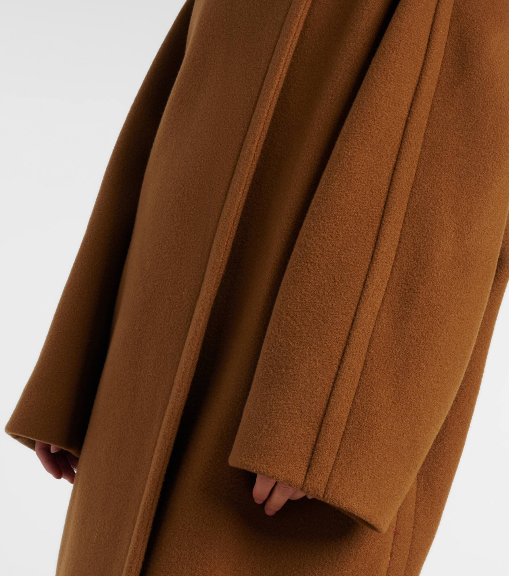 Yves wool-blend wrap coat - 5
