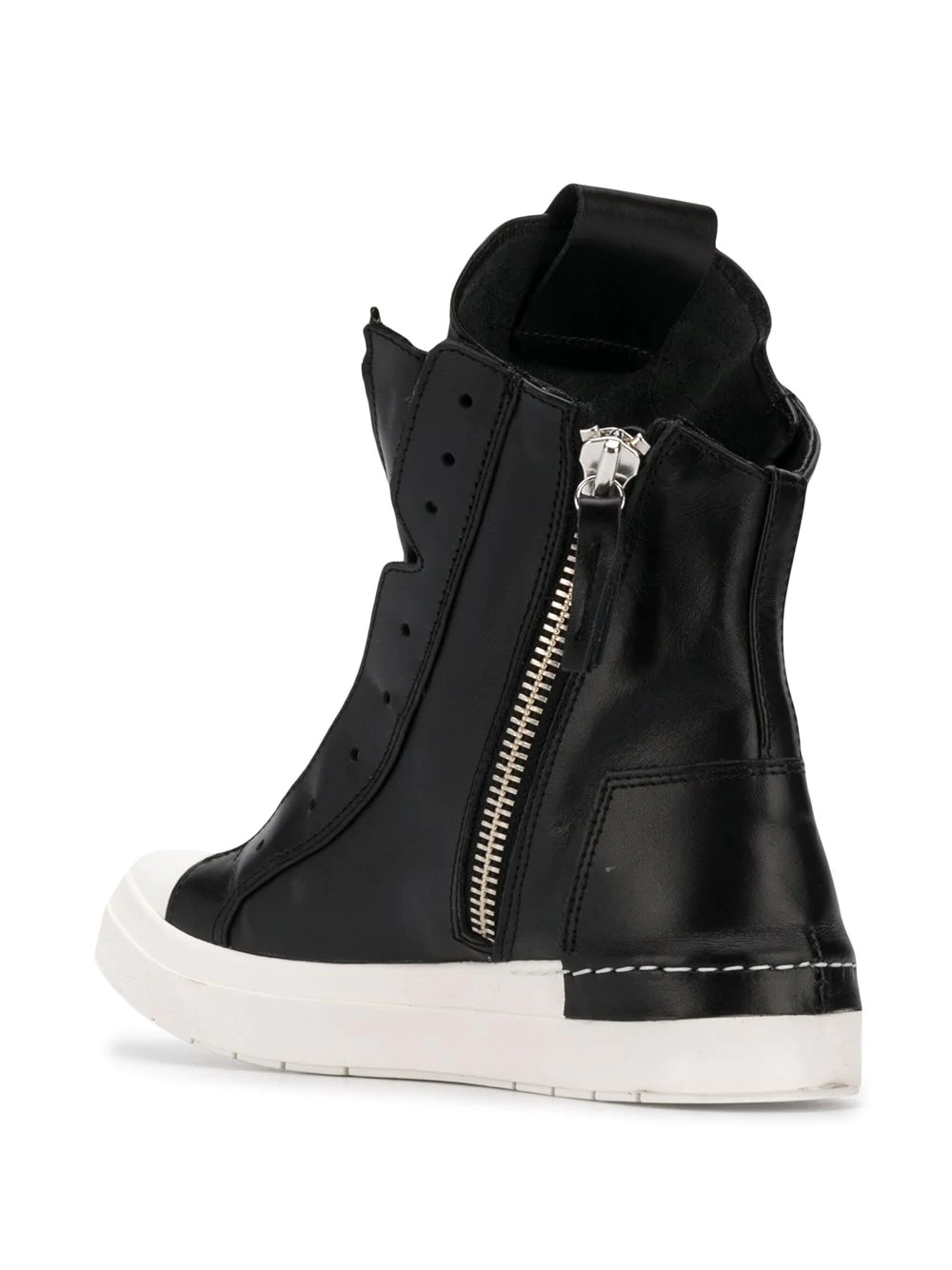 zipped high top sneakers - 3