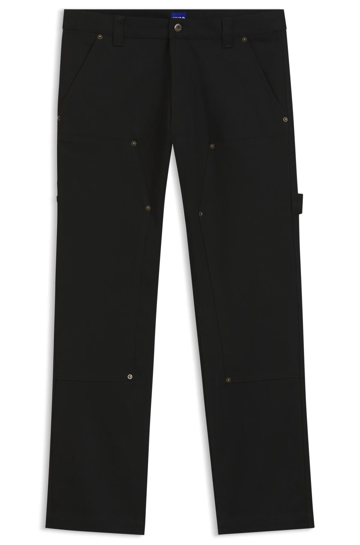 REGULAR-FIT PANTS IN STRETCH-COTTON CANVAS - 1