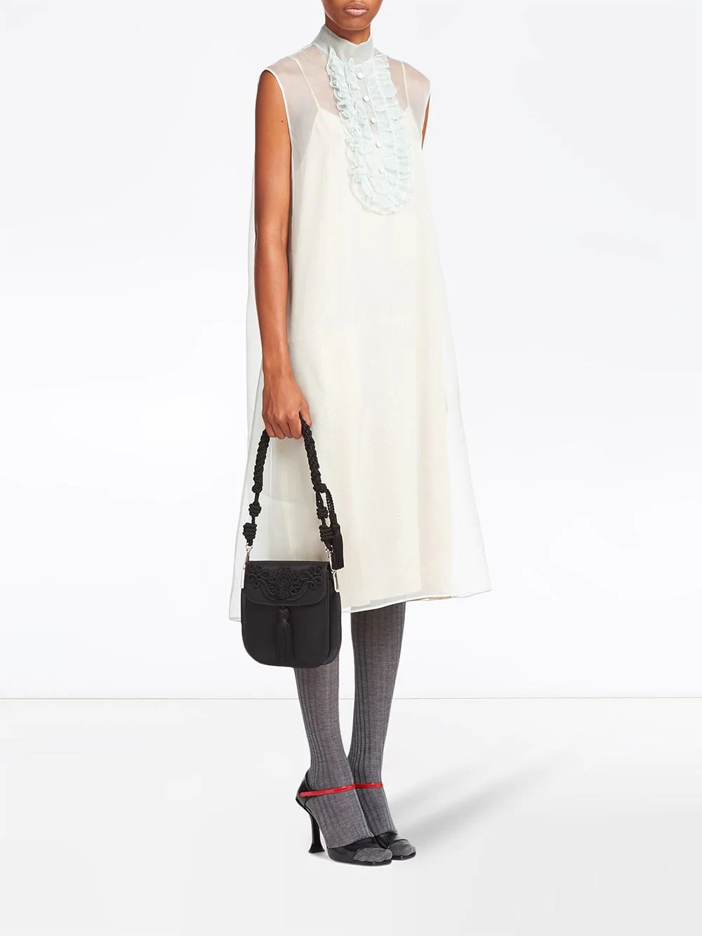 embroidered logo shoulder bag - 2