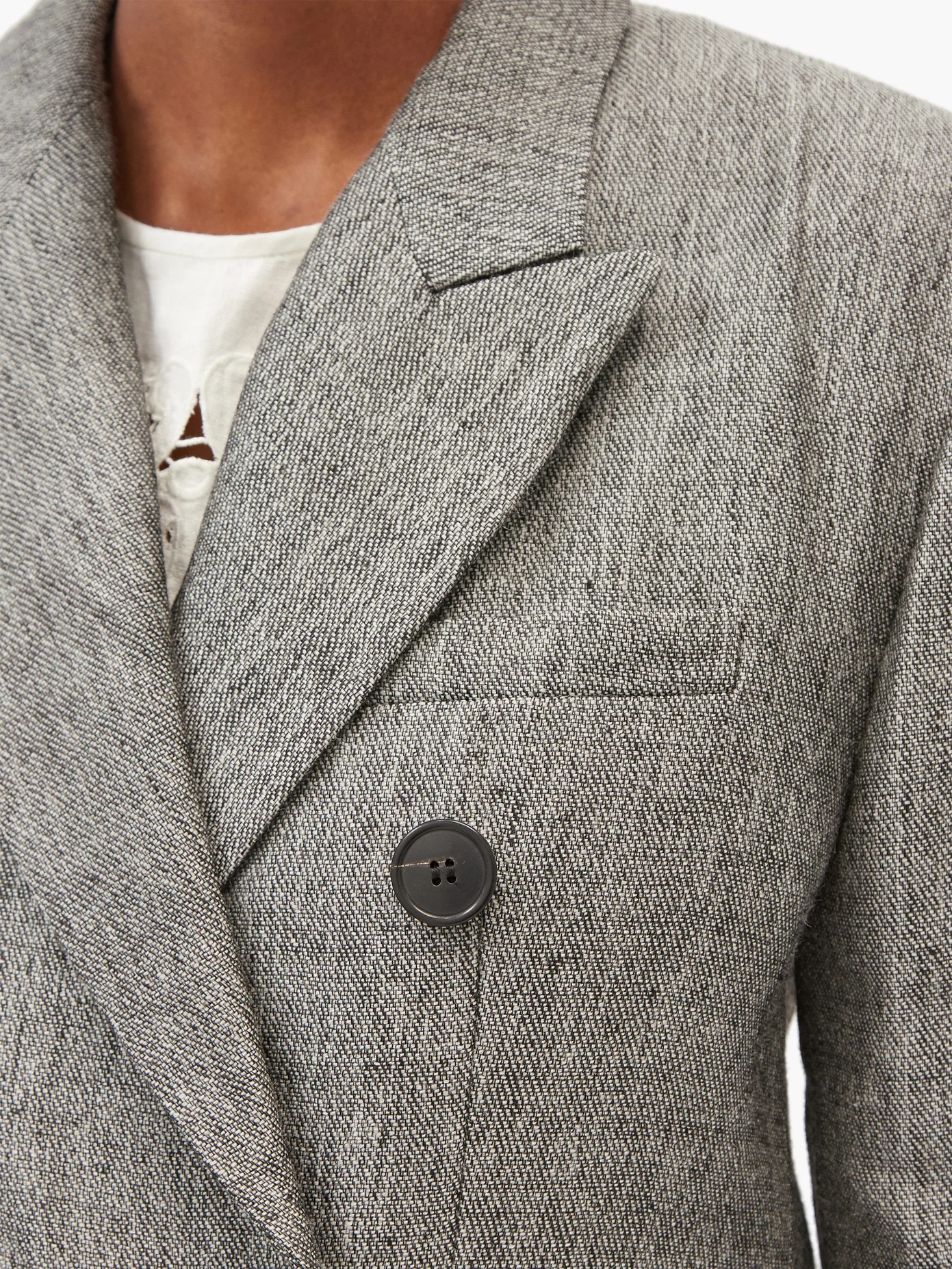 Lhermine double-breasted wool-blend jacket - 3