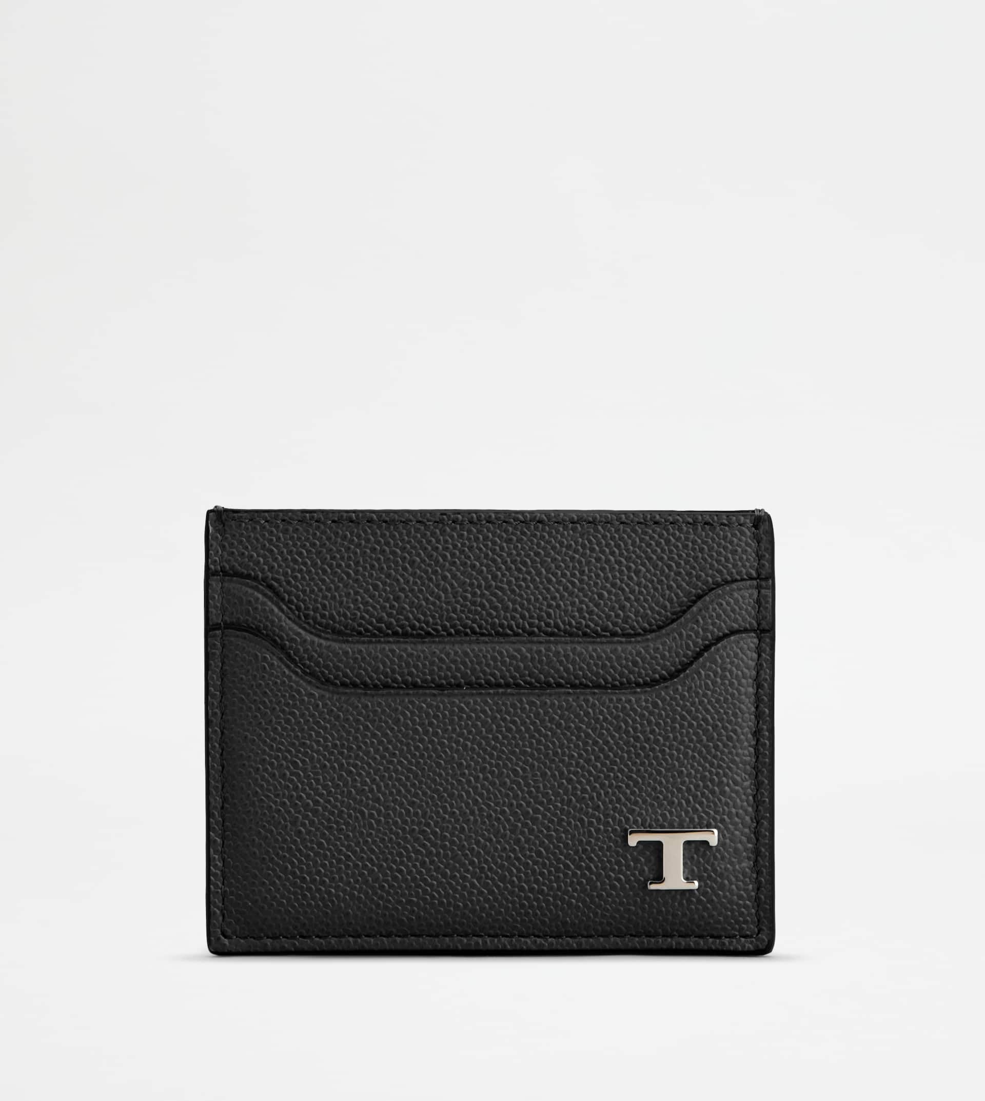 CREDIT CARD HOLDER IN LEATHER - BLACK - 1